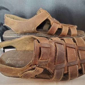 SKECHERS Shape-Ups Brown Open Toe Fisherman Sandal